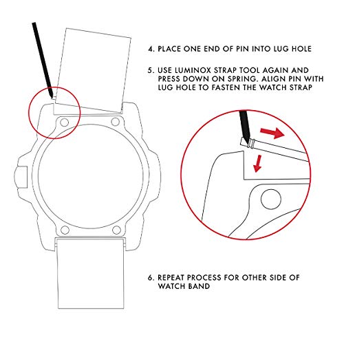 Luminox Genuine Luminox Replacement Band/Velcro Strap for Navy Seals Series 3000 3900-27 mm Black - Image 4