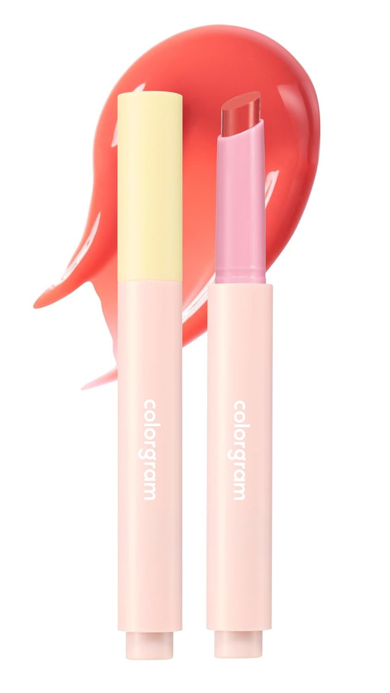 COLORGRAM Fruity Glass Stick 02 DARLING PAPAYA  LongLasting Juicy Lip Tint with Radiant Glossy Finish  Melting Syrupy Texture for Vibrant Hydrated Lips  NonSticky Shine