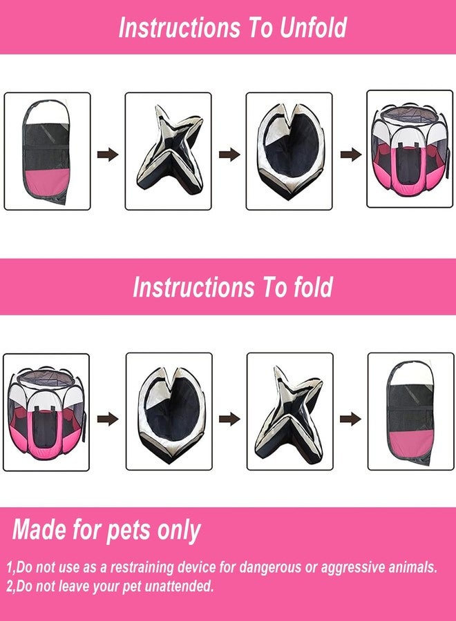 HEPEENG Portable Pet Puppy Dog Cat Playpen, 8-Panel Indoor/Outdoor Puppy Pen with Shade Cover & Travel Bag - Waterproof Dog Cat Tent - Image 5