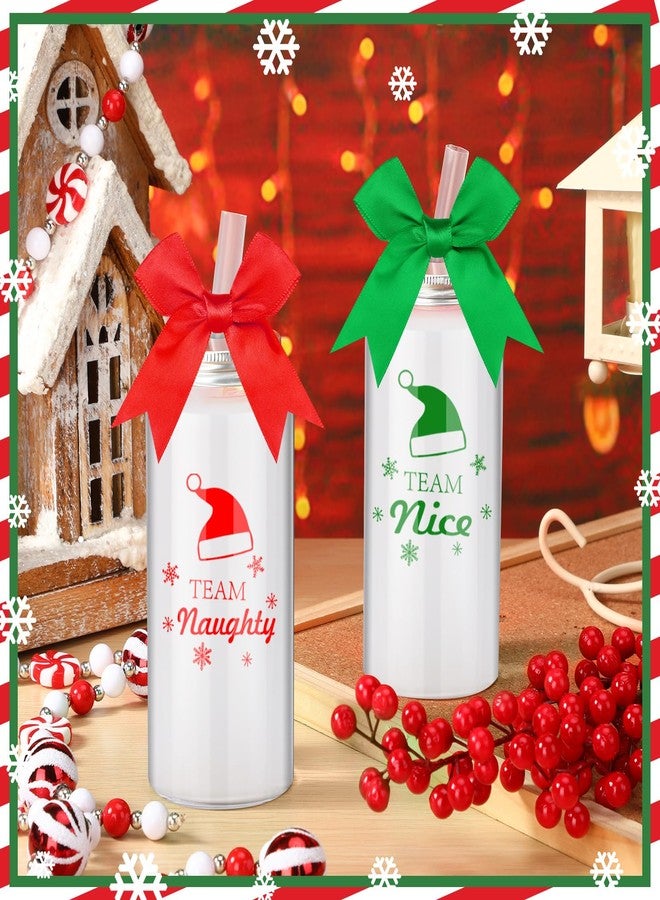 Jingmore 24 Pcs Christmas Reusable Cup with 24 Bow Bulk 13.5 oz Plastic Mason Jars with Lids and Straws Coffee Tea Hot Cocoa Beverage Tumbler Adults Drinking Cup for Xmas Party Favor Holiday Supplies Red Green - Image 4