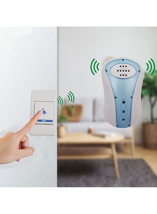 جرس باب لاسلكي بجهاز تحكم عن بعد نغمات متعددة