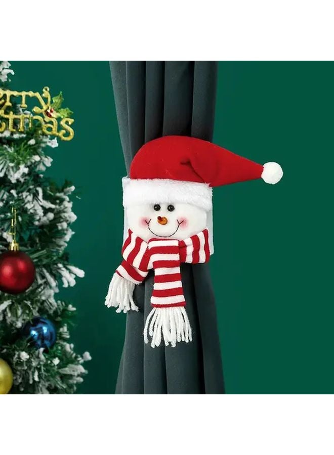 Penguin Bohemian Christmas Curtain Tie Backs Santa Reindeer Dolls Snowflake Tassels - Image 4