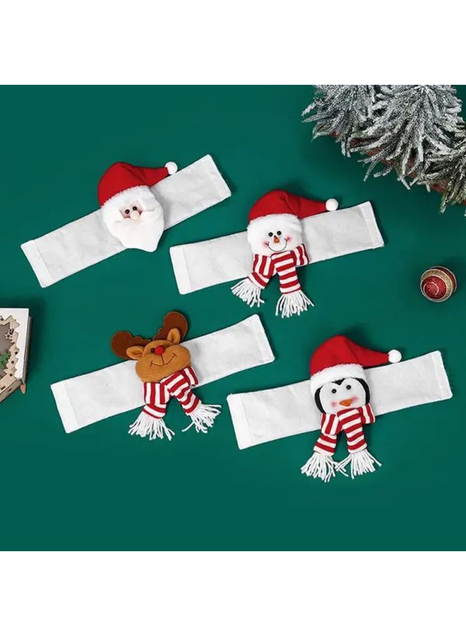 Penguin Bohemian Christmas Curtain Tie Backs Santa Reindeer Dolls Snowflake Tassels - Image 3