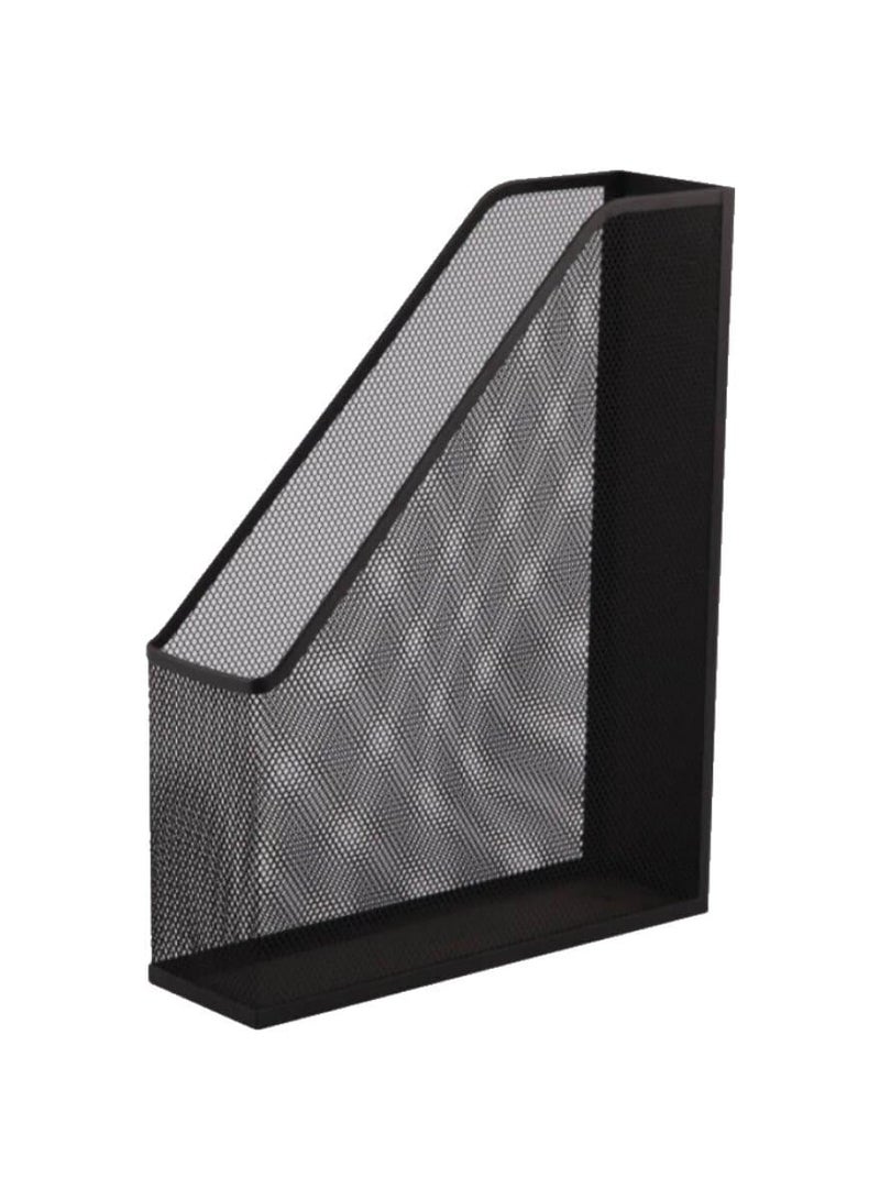 PARTNER Metal Mesh Magazine Holder Black
