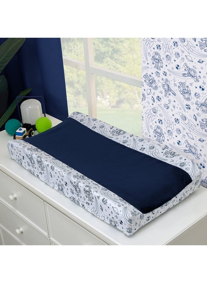 Disney Toy Story Outta This World Blue and White Super Soft Changing Pad Cover - Image 1
