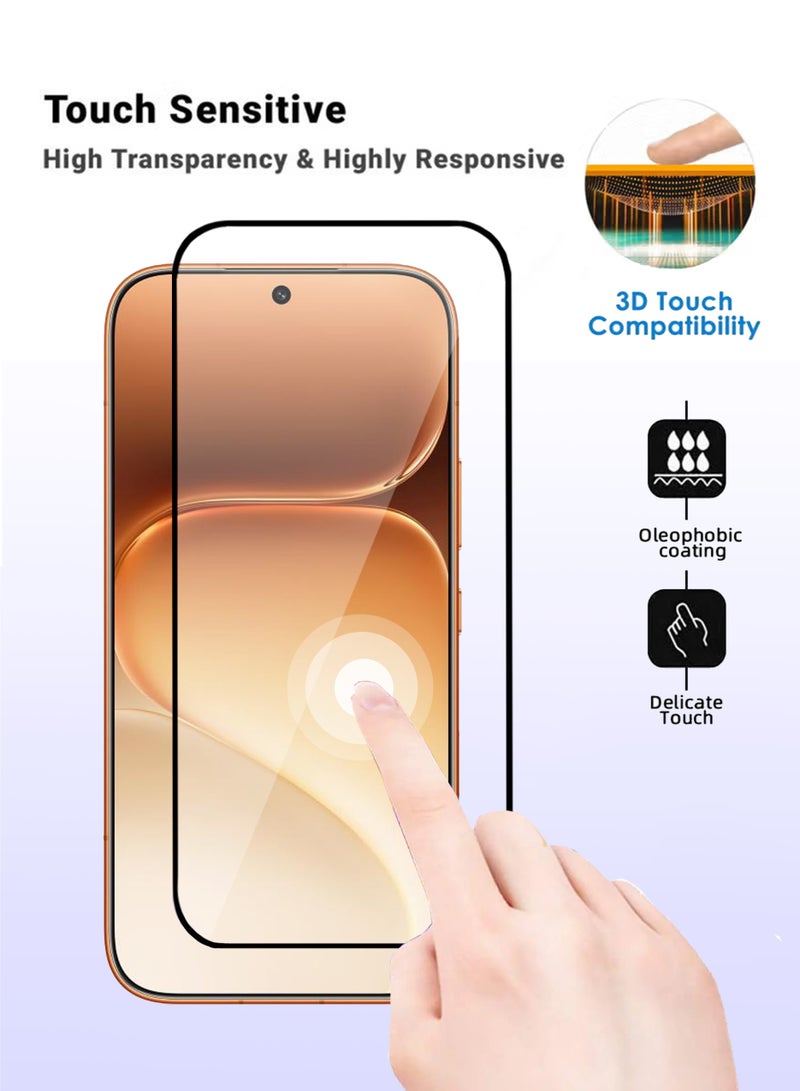 JOMILA Honor 600 5G Screen Protector 2 Pack - Premium Full Screen Tempered Glass For Honor 600 , High Transparency, Delicate Touch, Anti-Explosion, Smooth Arc Edges, Easy Installation - Image 4