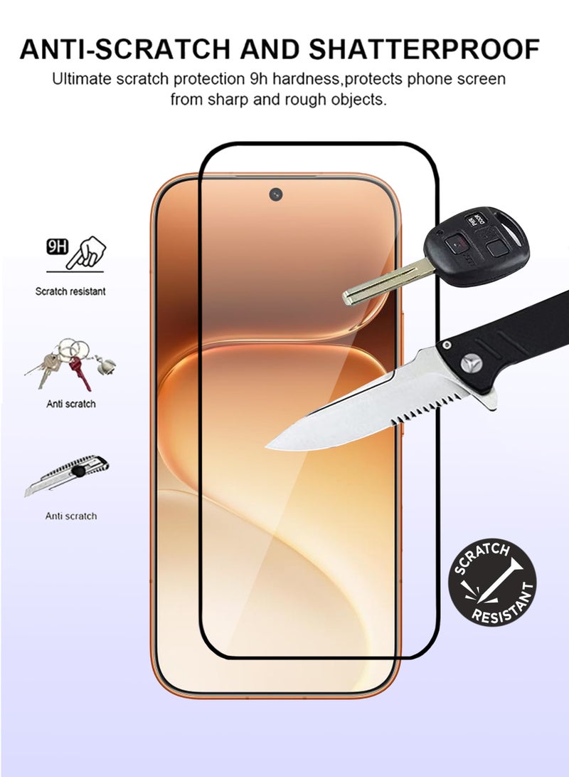 JOMILA Honor 600 5G Screen Protector 2 Pack - Premium Full Screen Tempered Glass For Honor 600 , High Transparency, Delicate Touch, Anti-Explosion, Smooth Arc Edges, Easy Installation - Image 2