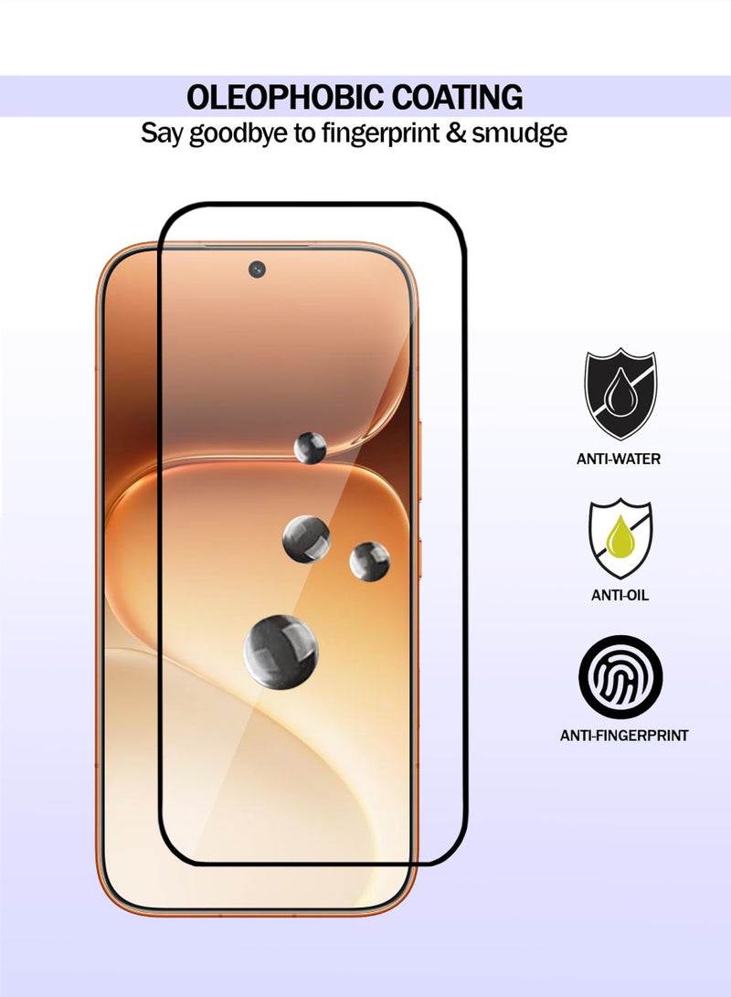 JOMILA Honor 600 5G Screen Protector 2 Pack - Premium Full Screen Tempered Glass For Honor 600 , High Transparency, Delicate Touch, Anti-Explosion, Smooth Arc Edges, Easy Installation - Image 3