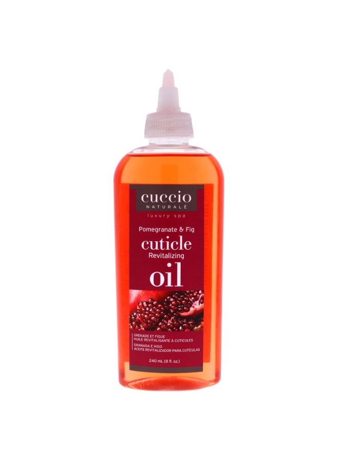 Cuccio Naturale Revitalizing Cuticle Oil - Hydrating Oil For Repaired Cuticles Overnight - Remedy For Damaged Skin And Thin Nails - Paraben Free, Cruelty-Free Formula - Pomegranate And Fig - 8 Oz