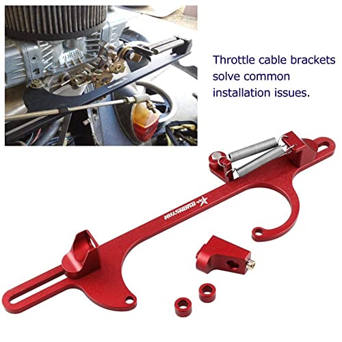 RYANSTAR RACING RYANSTAR Throttle Cable Bracket 4150 4160 Series Throttle Brackets Billet Adjustable Aluminum Red - Image 2