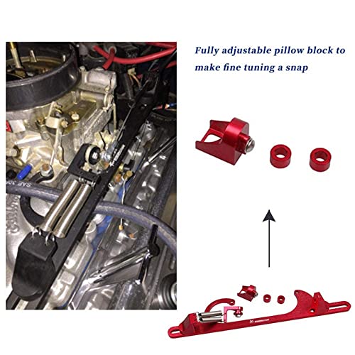 RYANSTAR RACING RYANSTAR Throttle Cable Bracket 4150 4160 Series Throttle Brackets Billet Adjustable Aluminum Red - Image 4