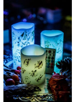 3-Piece Galaxy Color Changing Remote Control LED Candle Set