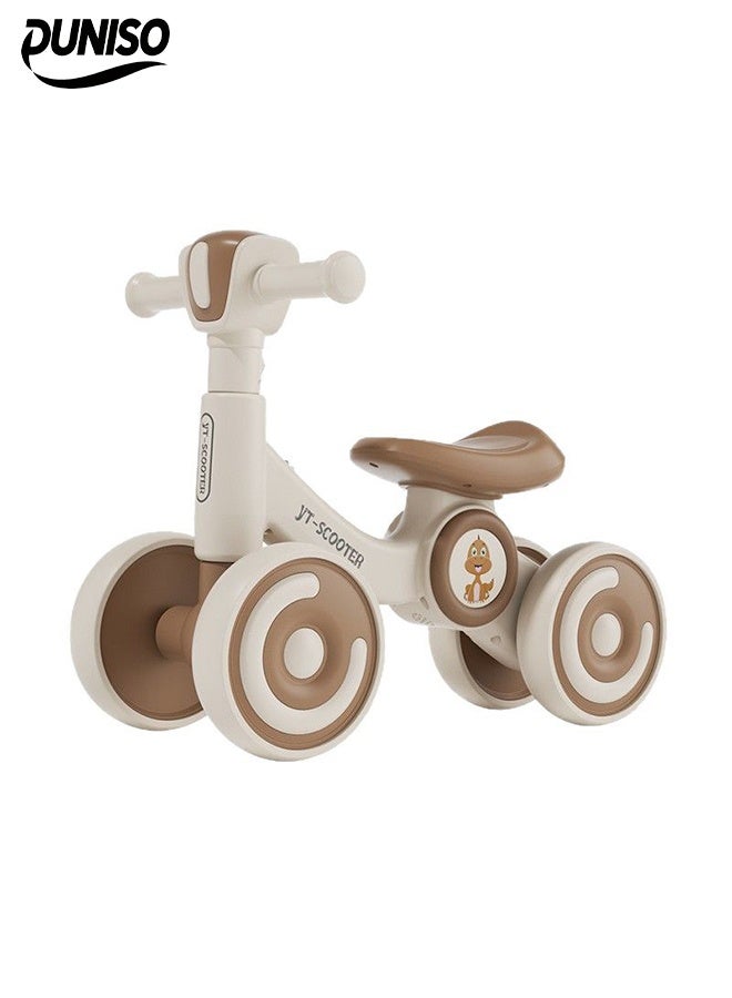 DUNISO Kids Balance Bike With 4 Wheels，Pedal Free Toddler Scooter,Indoor Outdoor Bicycle Toy Car ，Independent Limit Steering,Comfortable And Durable，Suitable For Children Aged 1 To 4 - Image 1