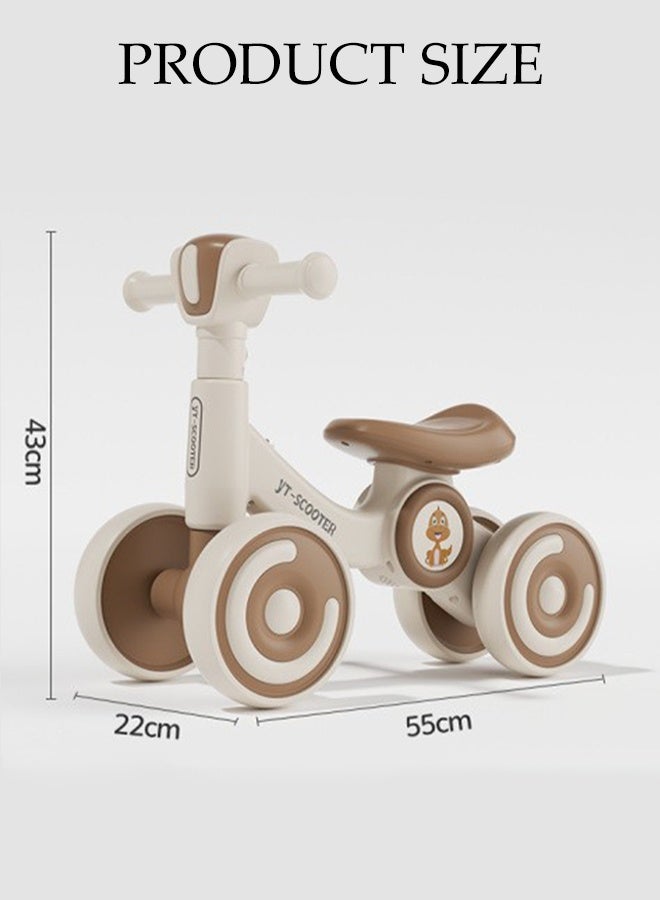 DUNISO Kids Balance Bike With 4 Wheels，Pedal Free Toddler Scooter,Indoor Outdoor Bicycle Toy Car ，Independent Limit Steering,Comfortable And Durable，Suitable For Children Aged 1 To 4 - Image 2