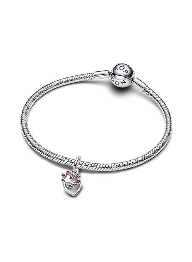 PANDORA  Connected Hearts & Red Stones Dangle Charm for Women | Best Price UAE
