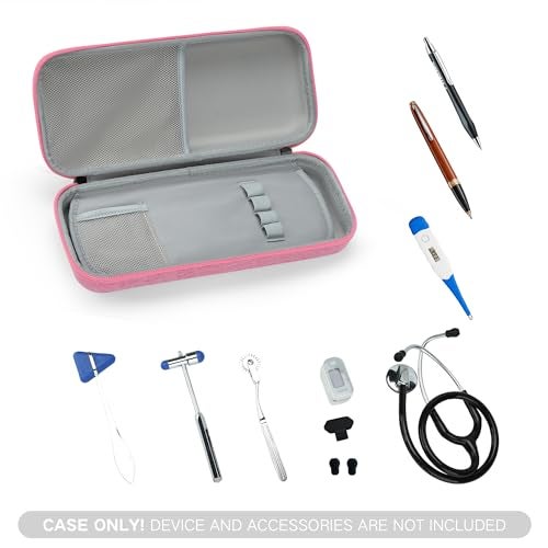 MOSLA Stethoscope Case fits 3M Littmann Classic III/Lightweight II S.E. Cardiology IV & Cardiology IV Stethoscope, Gift for Nurse, Carrying Storage Bag with Partition (Nylon Pink) - Image 3