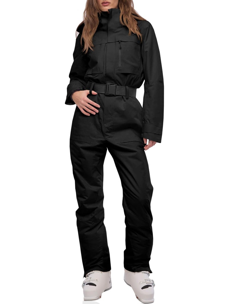 Yousify Womens Ski Suit One Piece Snow Suit Winter Waterproof Outdoor Sports Snowsuit Jumpsuit Snowboard Jacket - Image 1