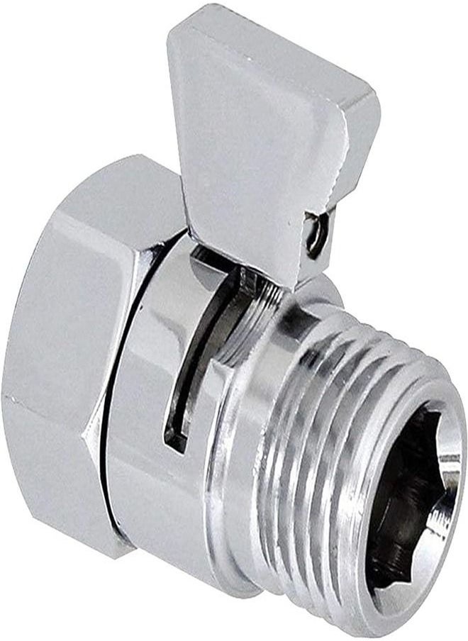 Goolsky - Goolsky Shower Head Valve G1/2 Shut Off Valve Water Flow Control Valve Regulator High Pressure Controller for Bidet Sprayer Shower Head - Image 1