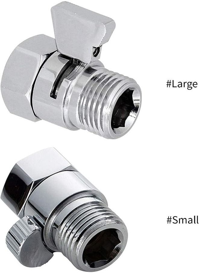 Goolsky - Goolsky Shower Head Valve G1/2 Shut Off Valve Water Flow Control Valve Regulator High Pressure Controller for Bidet Sprayer Shower Head - Image 1