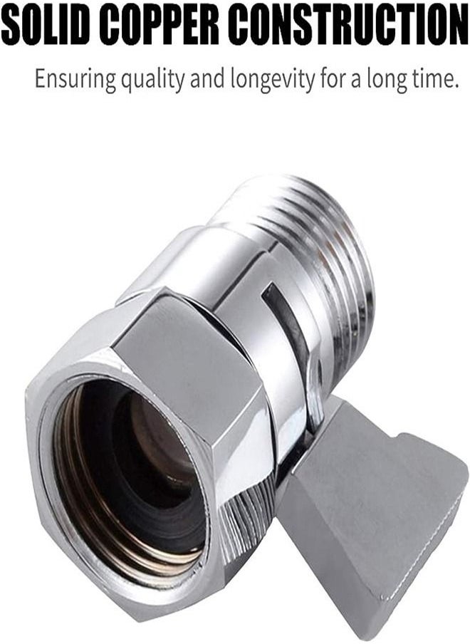 Goolsky - Goolsky Shower Head Valve G1/2 Shut Off Valve Water Flow Control Valve Regulator High Pressure Controller for Bidet Sprayer Shower Head - Image 1