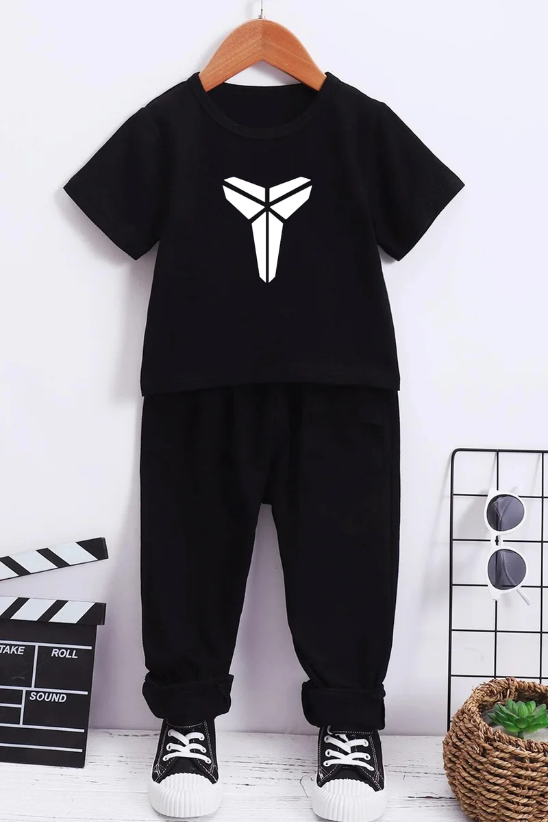 ONLYTRENDWEAR Kids Kobe Bottom - Top Tracksuit Set 3-4 Years Old Black