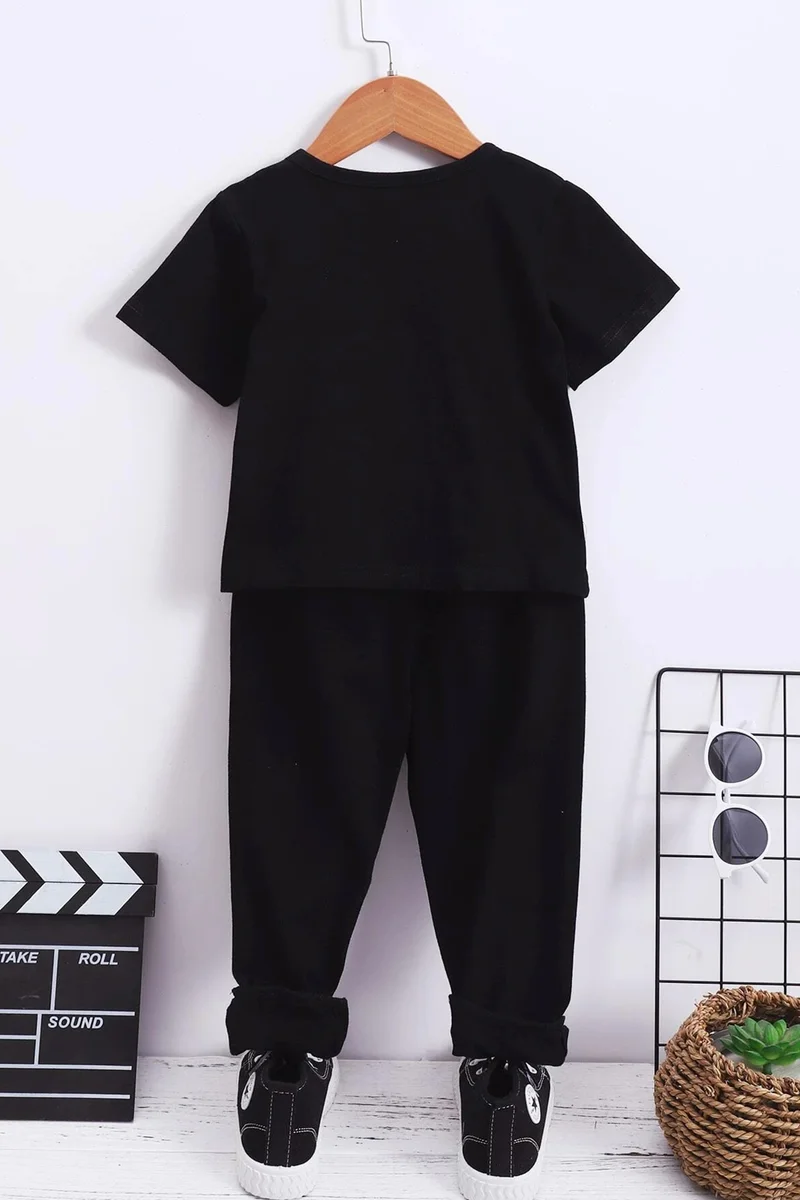 ONLYTRENDWEAR Kids Kobe Bottom - Top Tracksuit Set 3-4 Years Old Black