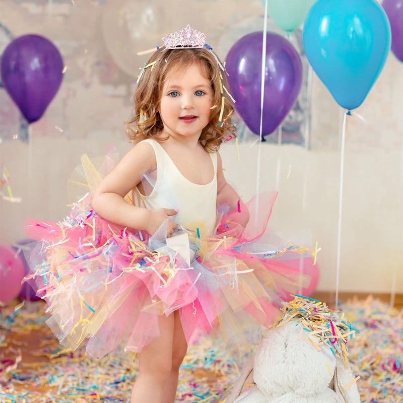 CIEHER Pink Mini Crown for Girls - Princess Tiara & Wedding Cake Decoration - Image 2
