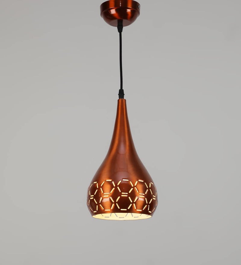 WhiteRay Hanging Lights for Living Room/Pendant Lights for Ceiling/Hanging Lamps for Home Decoration/Decorative Hanging Lights (Balloon Copper, with Bulb) - Image 3