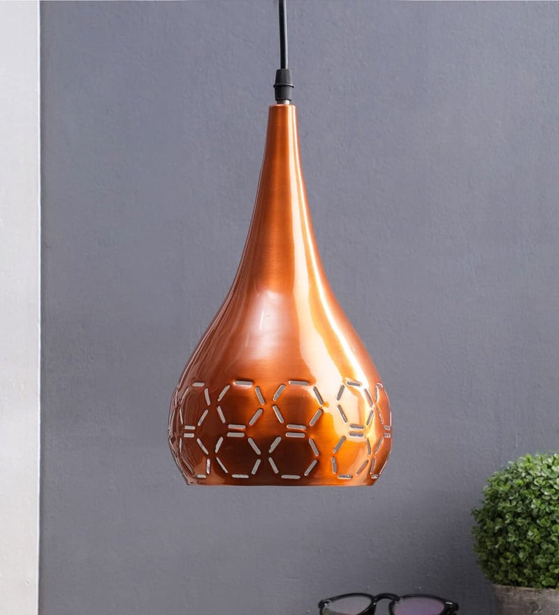 WhiteRay Hanging Lights for Living Room/Pendant Lights for Ceiling/Hanging Lamps for Home Decoration/Decorative Hanging Lights (Balloon Copper, with Bulb) - Image 2