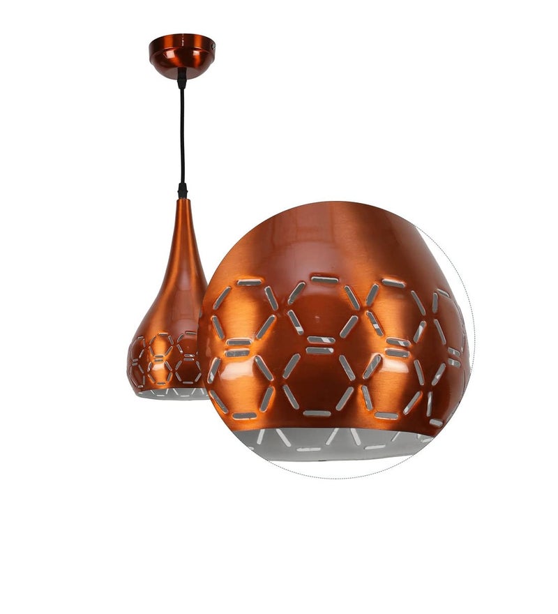 WhiteRay Hanging Lights for Living Room/Pendant Lights for Ceiling/Hanging Lamps for Home Decoration/Decorative Hanging Lights (Balloon Copper, with Bulb) - Image 5