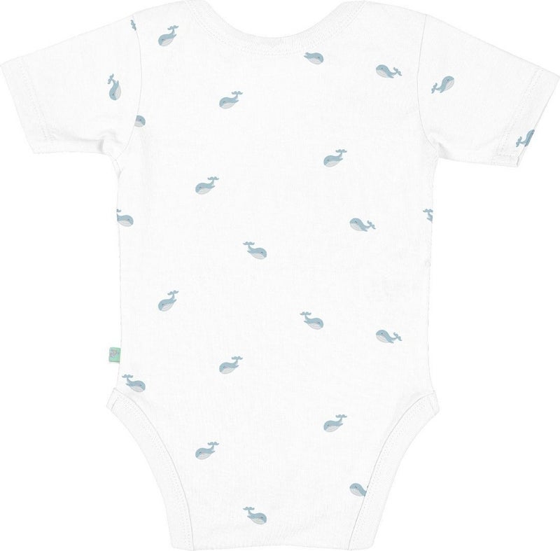 Casadora Baby Aqua Organic Cotton Baby Short Sleeve Bodysuit - Image 2