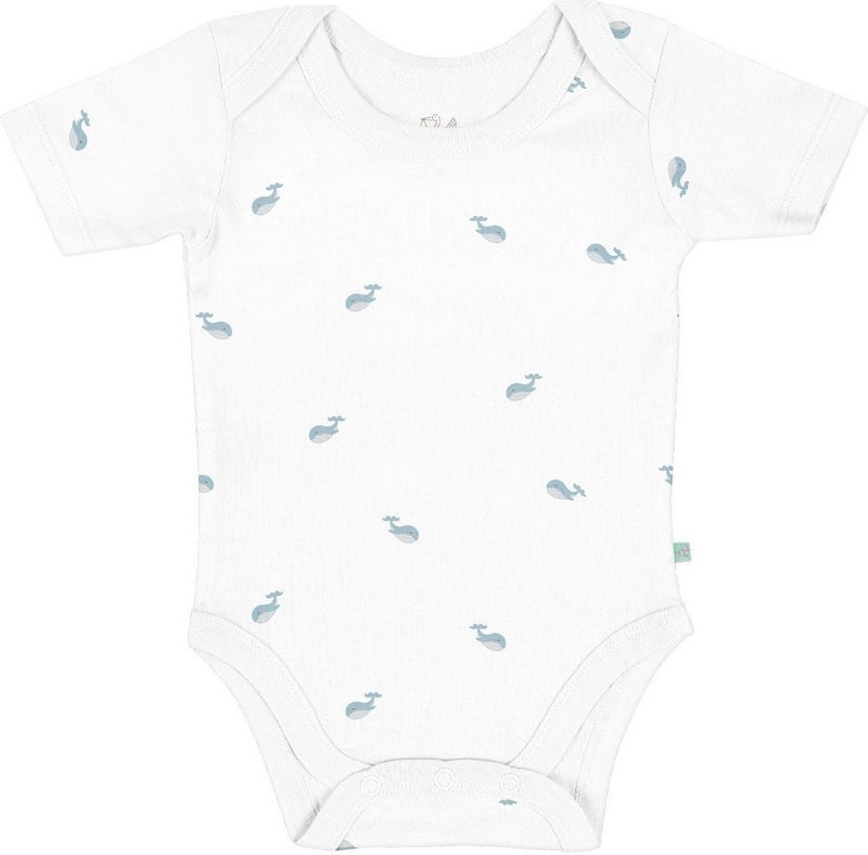 Casadora Baby Aqua Organic Cotton Baby Short Sleeve Bodysuit - Image 1