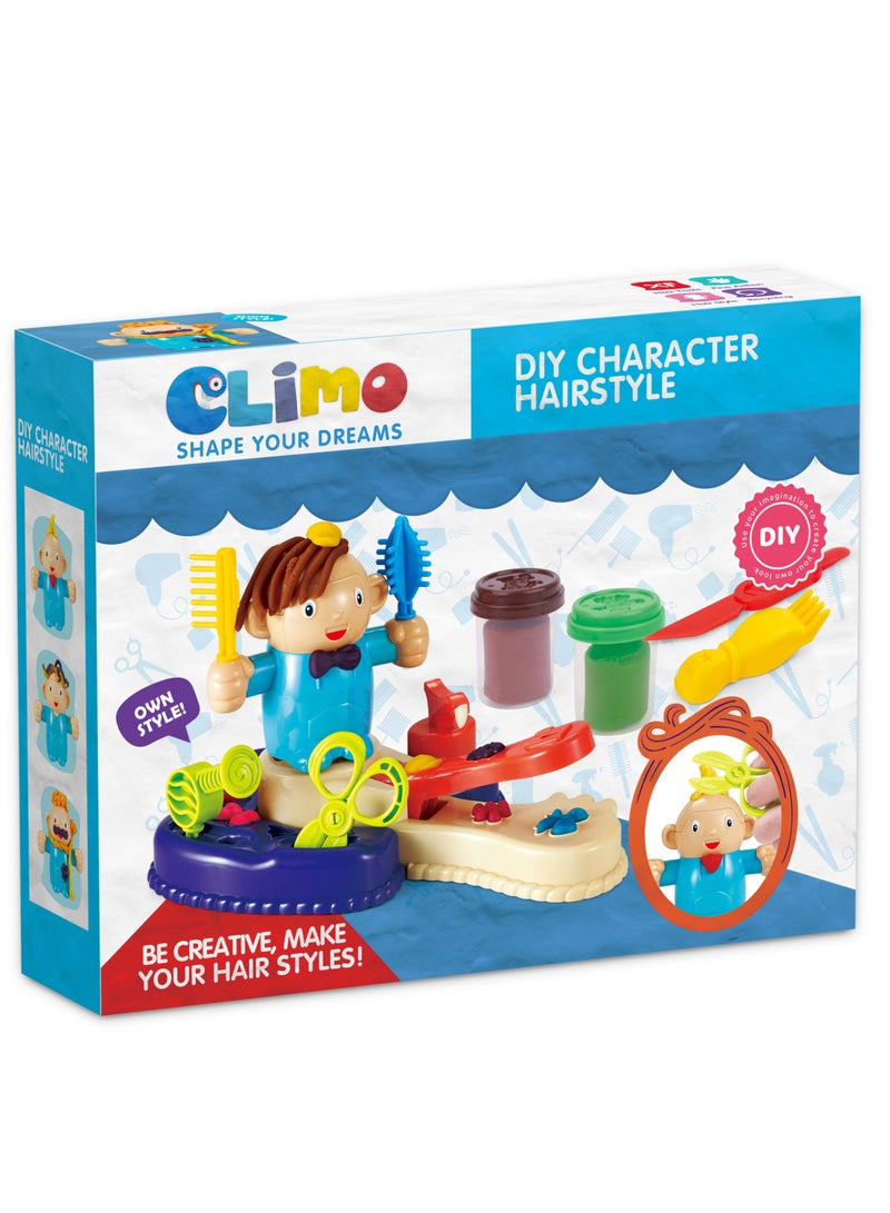 كلايمو - مجموعة لعب تصفيف الشعر بالصلصال الملون | لعبة صالون التجميل الإبداعية للأطفال | مجموعة تشكيل وتسريحات ممتعة - Image 1