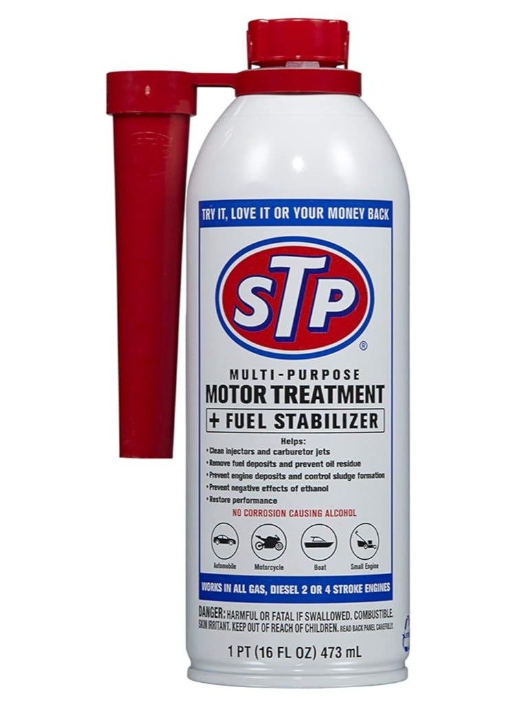 STP 78588 معالجة المحرك متعددة الأغراض بالإضافة إلى مثبت الوقود مع صنبور - 16 أونصة سائلة 17173