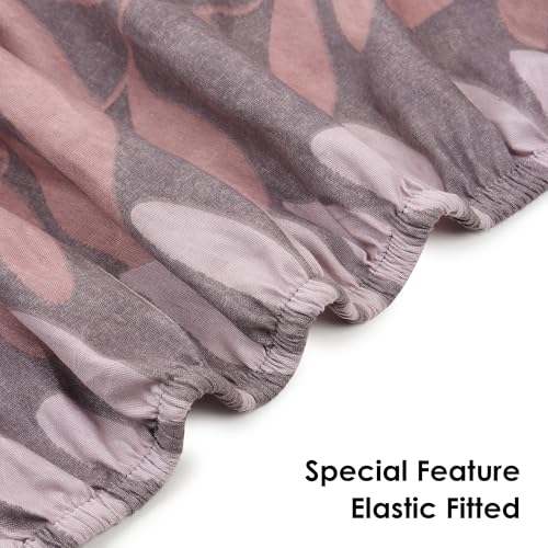 Nivasam Cotton Feel Glace Cotton Elastic Fitted Printed King Size Double Bed Bedsheet with 2 Pillow Cover(72"x78") 300-350 threadcount (Design3) - Image 3