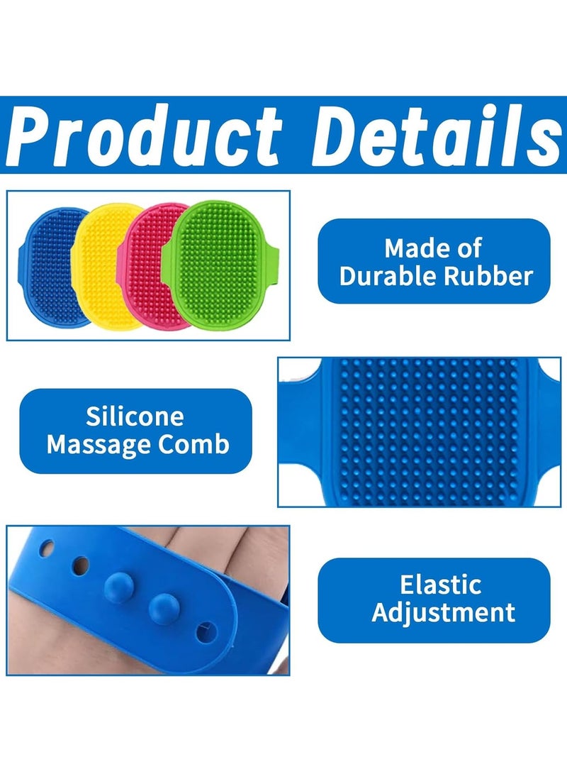 CMGTYYD 4 Pcs Dog Grooming Brush for Pets, Gentle Grooming, Easy to Clean for Dogs Cats with Long/Short/Curly Hair (Blue, 4 Colors) - Image 4