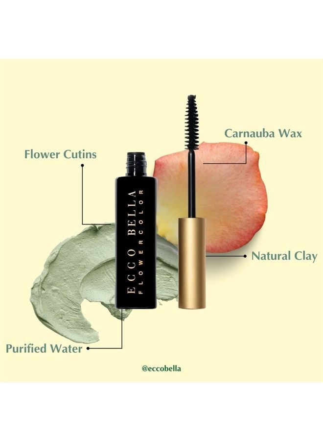 Ecco Bella FlowerColor Plant Based Vegan Mascara (Brown) - Image 4