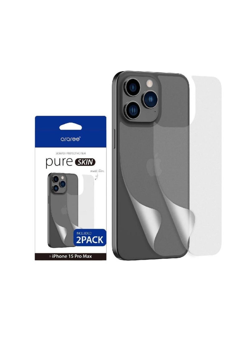 araree Pure Skin Scratch Protection Film Smartphone Screen Protector for iPhone 15 Pro Max