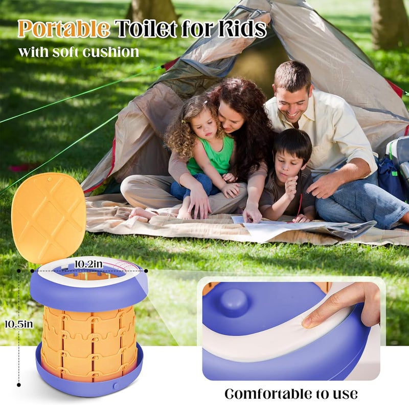 Inmorven Portable Toilet Camping Foldable Potty Travel Toilet Adjustable Height Training Seat Emergency Potty Travel for Toddler Adults Kids for Car,Camping, Trips,Boat,Indoor,Outdoor etc. - Image 4