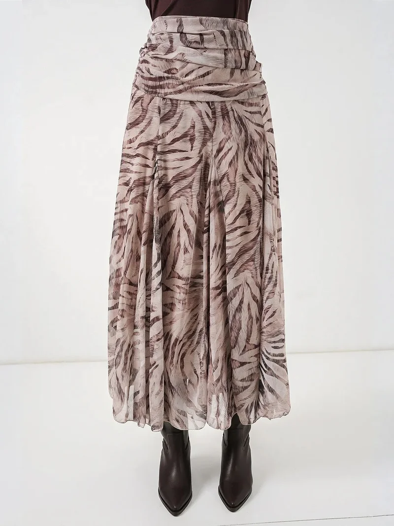 BIG DART BDART High Waist Paisley Maxi Skirt