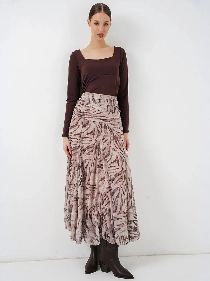 BIG DART BDART High Waist Paisley Maxi Skirt