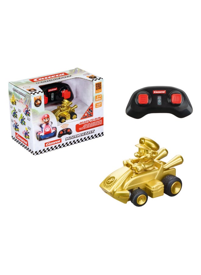 Carrera RC Mario Kart Gold Mario Mini RC Car (1:50, Gold) - Image 2