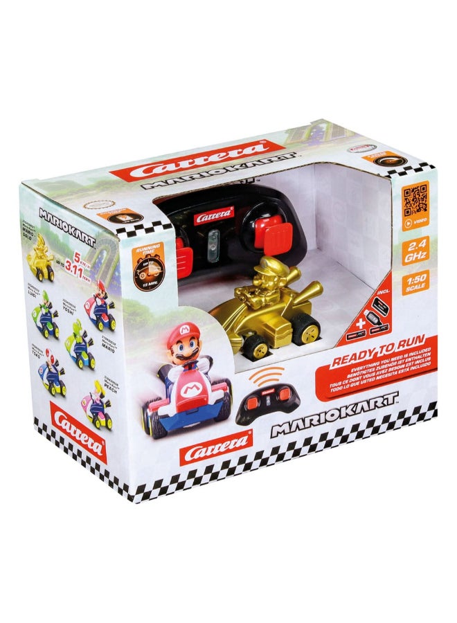 Carrera RC Mario Kart Gold Mario Mini RC Car (1:50, Gold) - Image 1