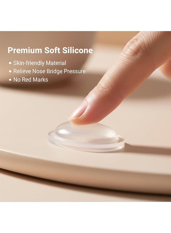 20PCS Clear Silicone Anti-Slip Eyeglass Nose Pads, Adhesive Comfort Grips for Glasses & Sunglasses - Image 3