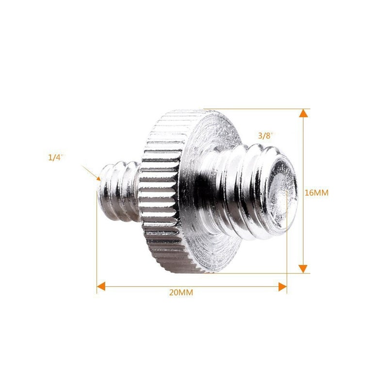 1/4 to 3/8 Long Screw Photography Adapter 1/4-3/8 Double Head Screws 