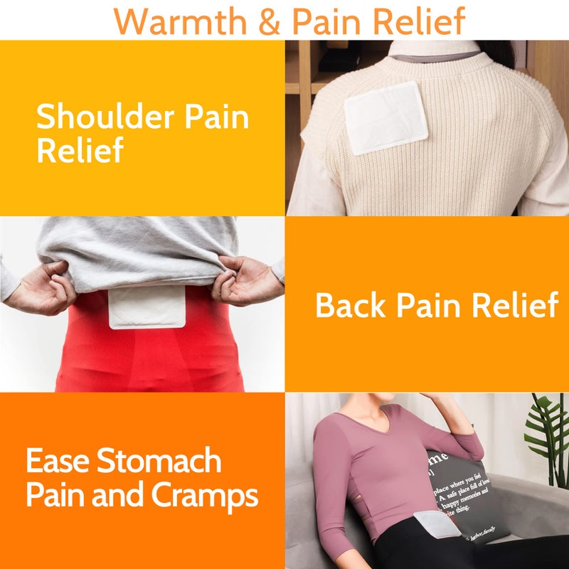 MEDLOT Body Warmers - Long Lasting, Safe Natural Odorless, Air Activated Warmers - Up to 12 Hours of Heat - Disposable Heating Pad for Warmth and Pain Relief - 40 Pack, White - Image 5