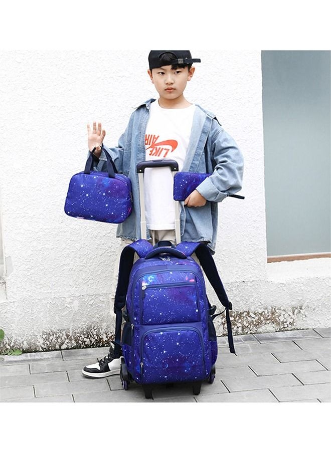 CityRiya-Long - Backpack 18in Double Handle Backpack Kids Wheeled Travel School Bag Roller Luggage with Lunch Bag Set Girls Boys - Image 1