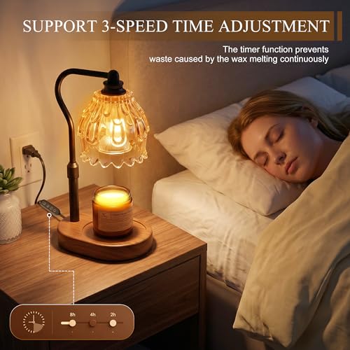 Fitrobust Candle Warmer Lamp with Timer and Wireless Remote Control, Dimmable Candle Warmer for Jar Candles, Height Adjustable Wax Melts Warmer, Mothers Day Birthday Gift for Women, House Warming New Home Decor - Image 4