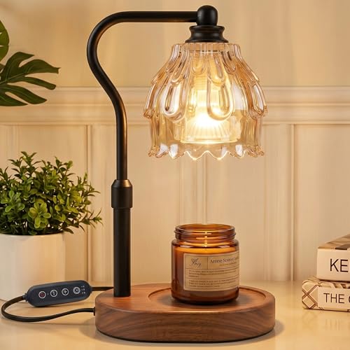 Fitrobust Candle Warmer Lamp with Timer and Wireless Remote Control, Dimmable Candle Warmer for Jar Candles, Height Adjustable Wax Melts Warmer, Mothers Day Birthday Gift for Women, House Warming New Home Decor - Image 1