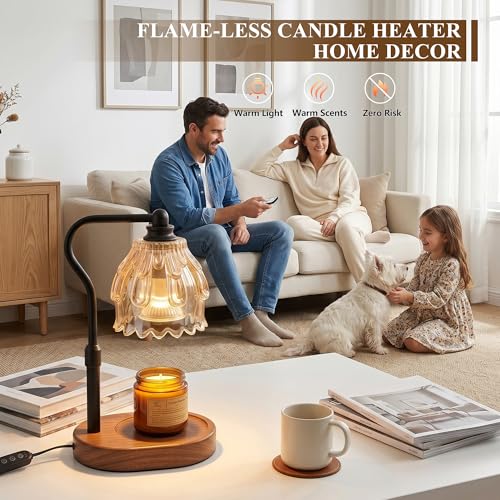 Fitrobust Candle Warmer Lamp with Timer and Wireless Remote Control, Dimmable Candle Warmer for Jar Candles, Height Adjustable Wax Melts Warmer, Mothers Day Birthday Gift for Women, House Warming New Home Decor - Image 2